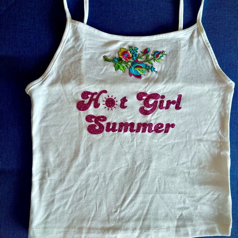 White Hot Girl Summer Tank Crop Top